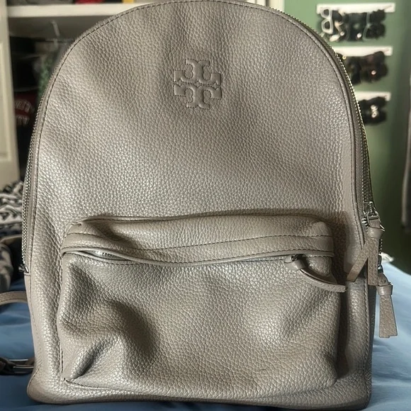 Tory Burch Gray Leather Backpack Tory Burch Leather Backpack in Gray | Lyst main image 4